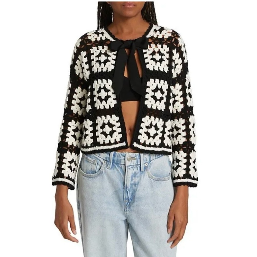 Alice and Olivia Embroidered Cardigan Almost New